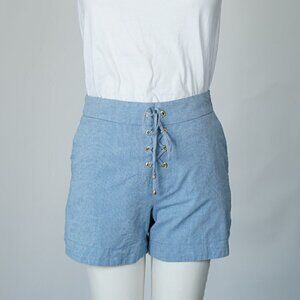 ✨4 for $20✨ Gregory Lace Up Shorts Pinstripe Blue S High Rise Leisure Casual